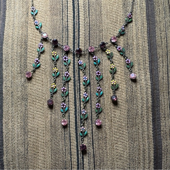 Enamel and crystal choker. - Picture 3 of 7